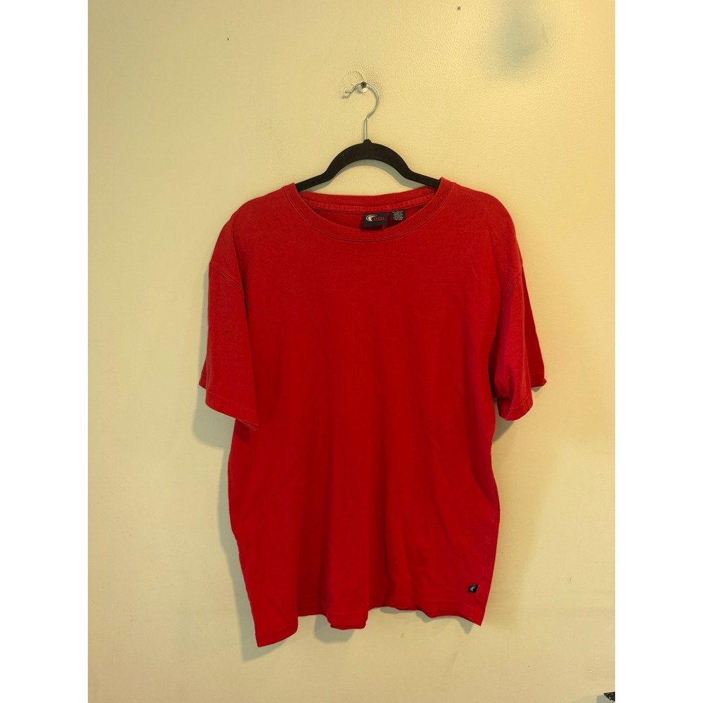 Ocean Coast OCI Mens Red Short Sleeve Crew Neck Cotton T-Shirt Size L